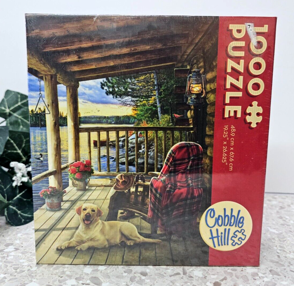 Cobble Hill CABIN PORCH Jigsaw Puzzle 1000 Piece - NEW Sealed Box